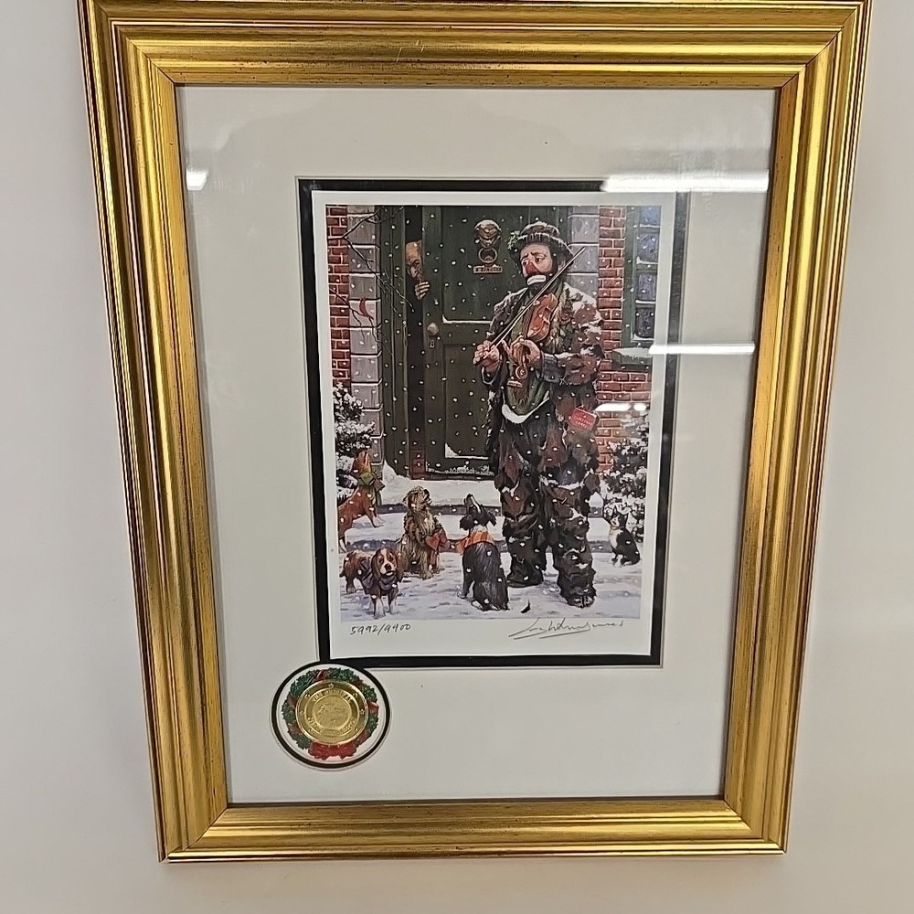 EMMETT KELLY A Christmas Carol‎ Circus Collection Leighton Jones Signed Print